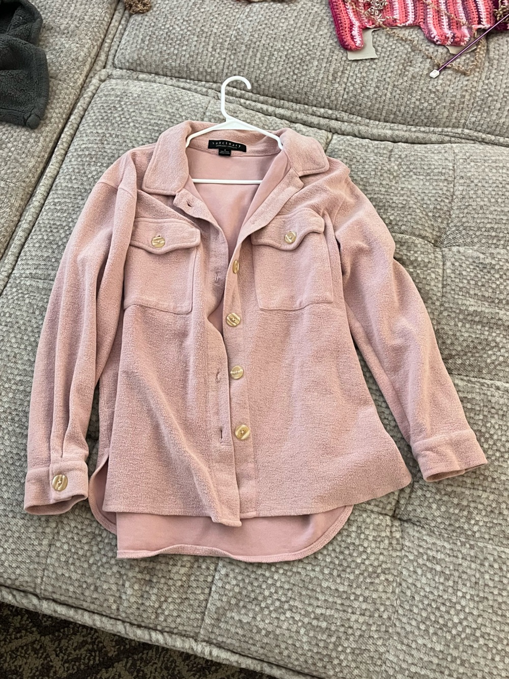 Sanctuary Blush Pink Button-Front Jacket